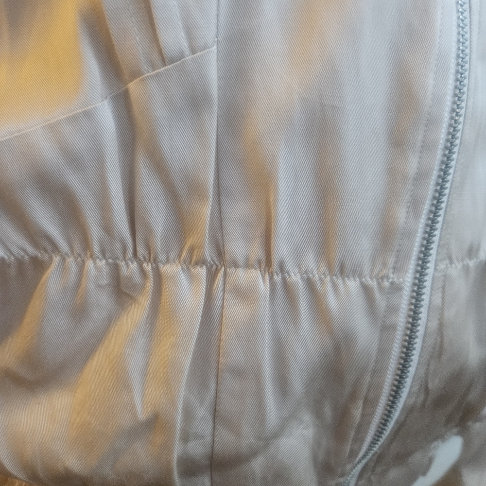 Women's Elegant Cream Bomber Jacket - Picture 3 of 6